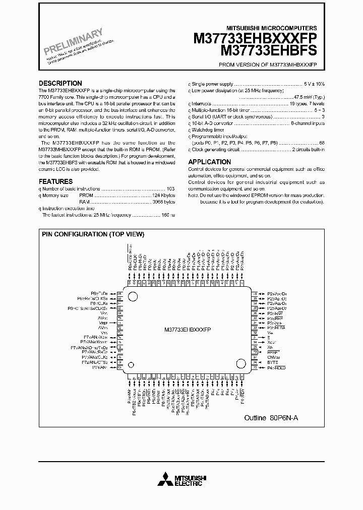 M37733EHBXXXFP_2917769.PDF Datasheet