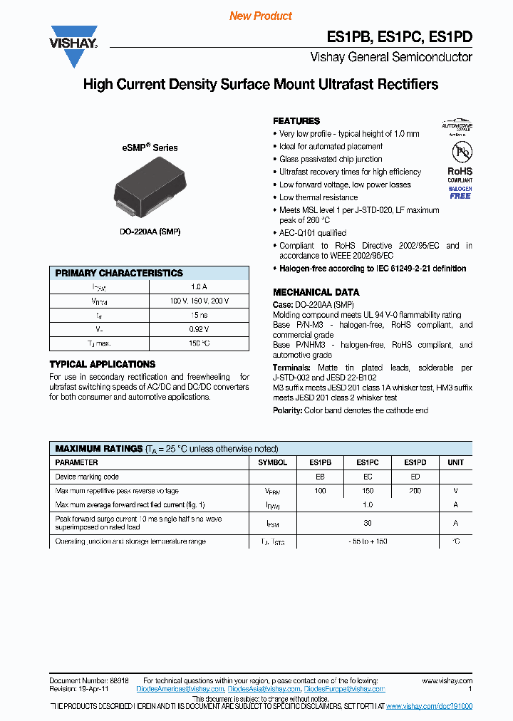 ES1PB-M3-84A_2917721.PDF Datasheet