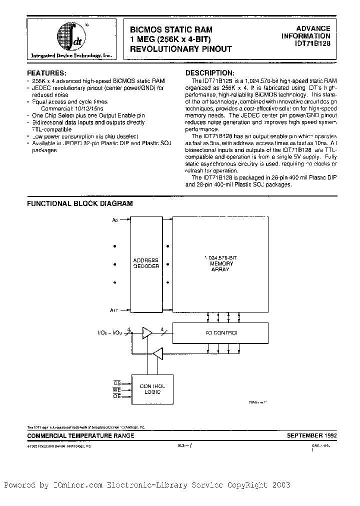 IDT71B128S15Y_2920668.PDF Datasheet