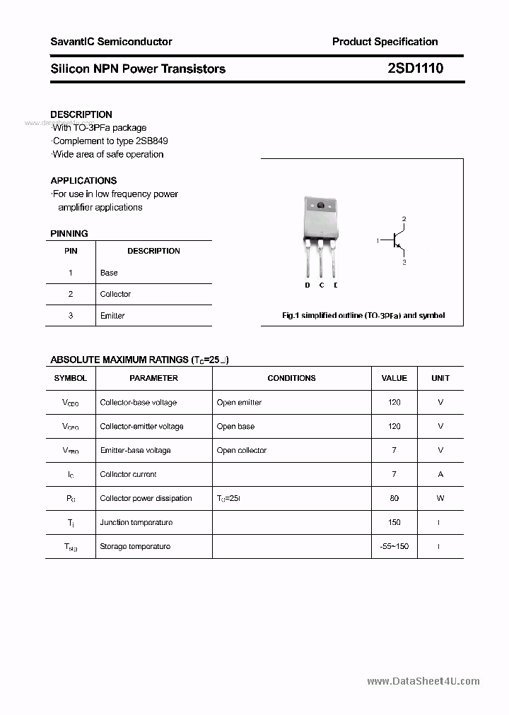 2SD1110_2923915.PDF Datasheet