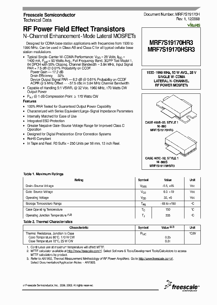 MRF7S19170HR308_2939355.PDF Datasheet