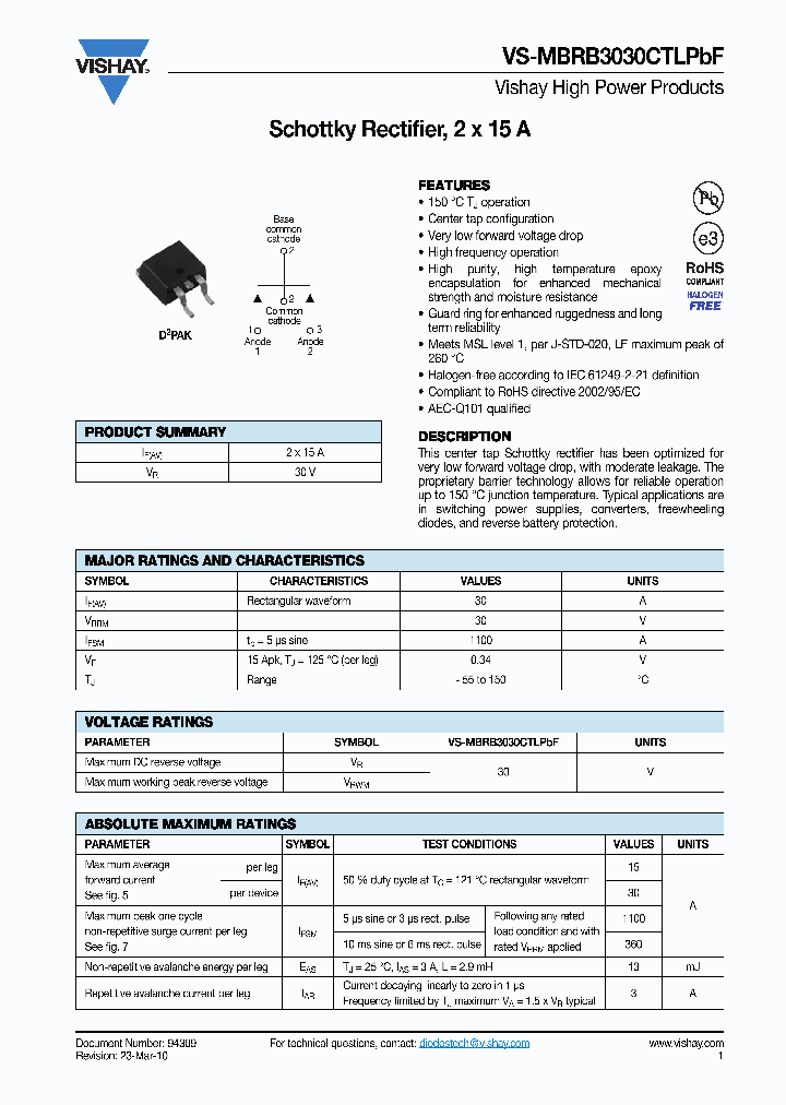 MBRB3030CTLP_2946629.PDF Datasheet