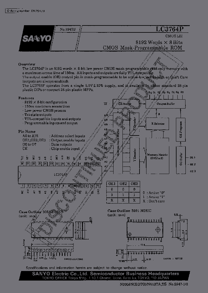 LC3764P28DIP_2947046.PDF Datasheet
