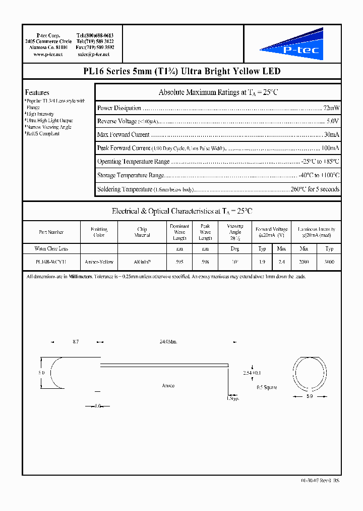 PL16B-WCY11_2964035.PDF Datasheet