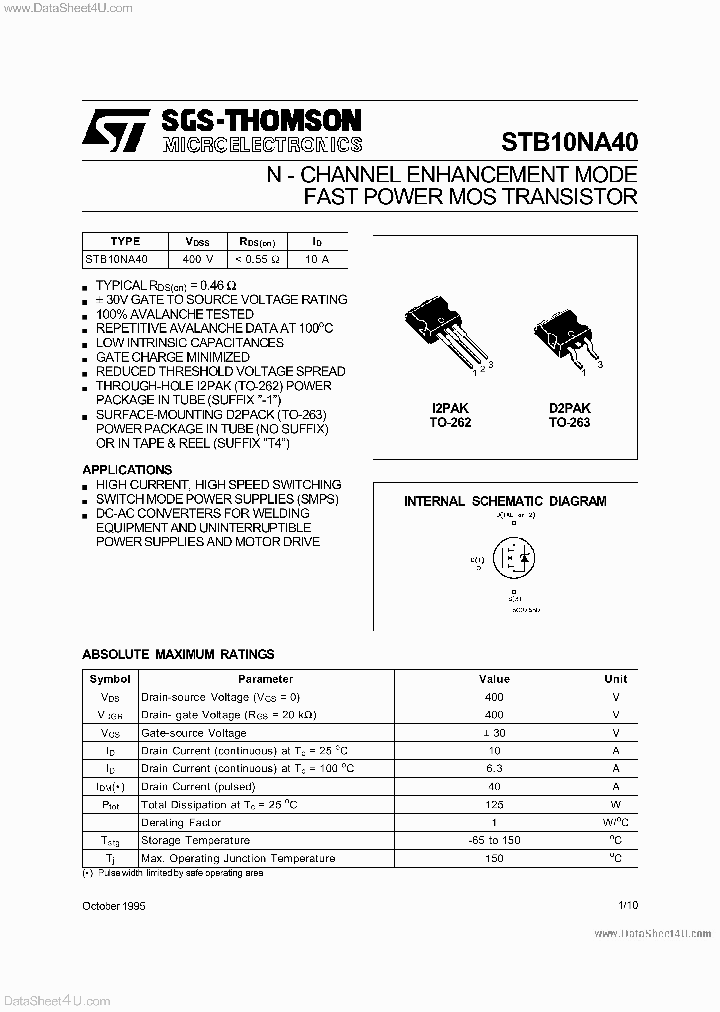 STB10NA40_2975295.PDF Datasheet