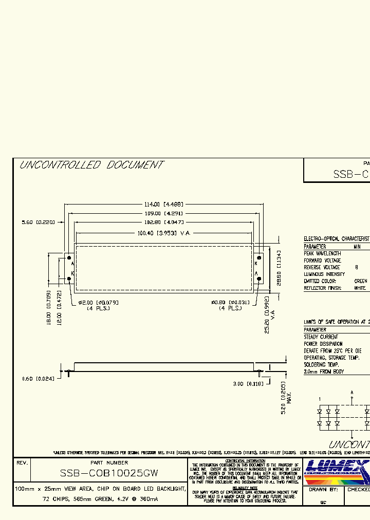 SSB-COB10025GW_2985989.PDF Datasheet
