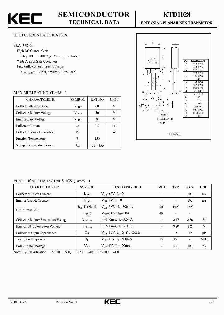 KTD1028_3023783.PDF Datasheet