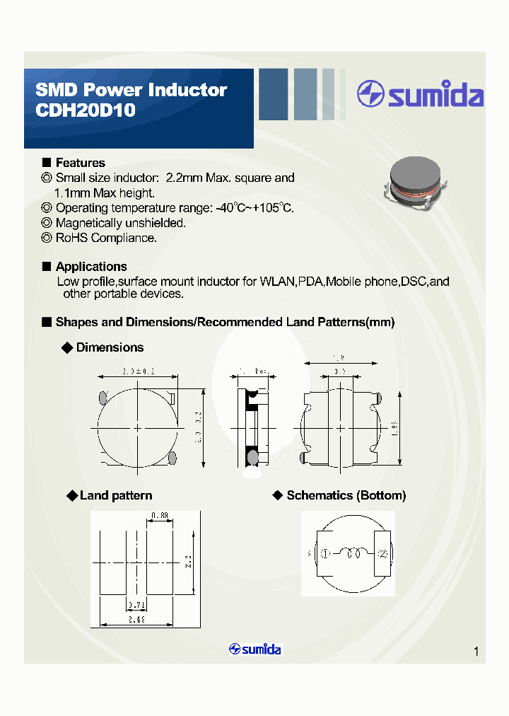 CDH20D10NP-2R0MC_3029612.PDF Datasheet