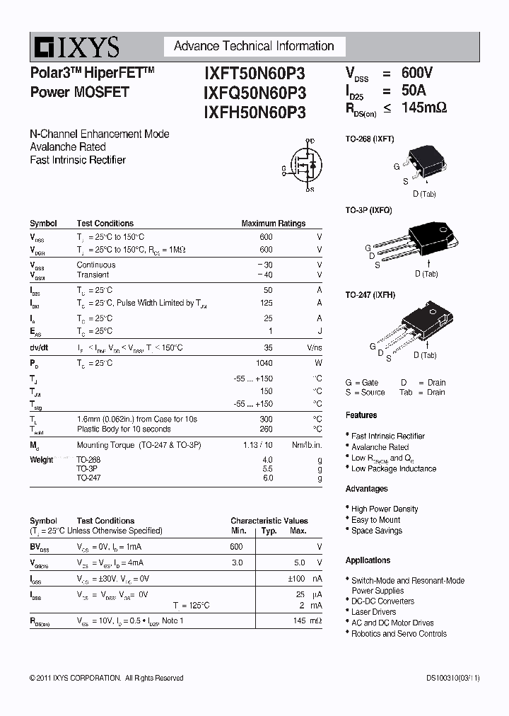 IXFH50N60P3_3048324.PDF Datasheet