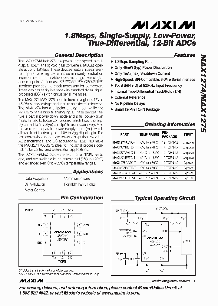 MAX1274BCTC-T_3052358.PDF Datasheet