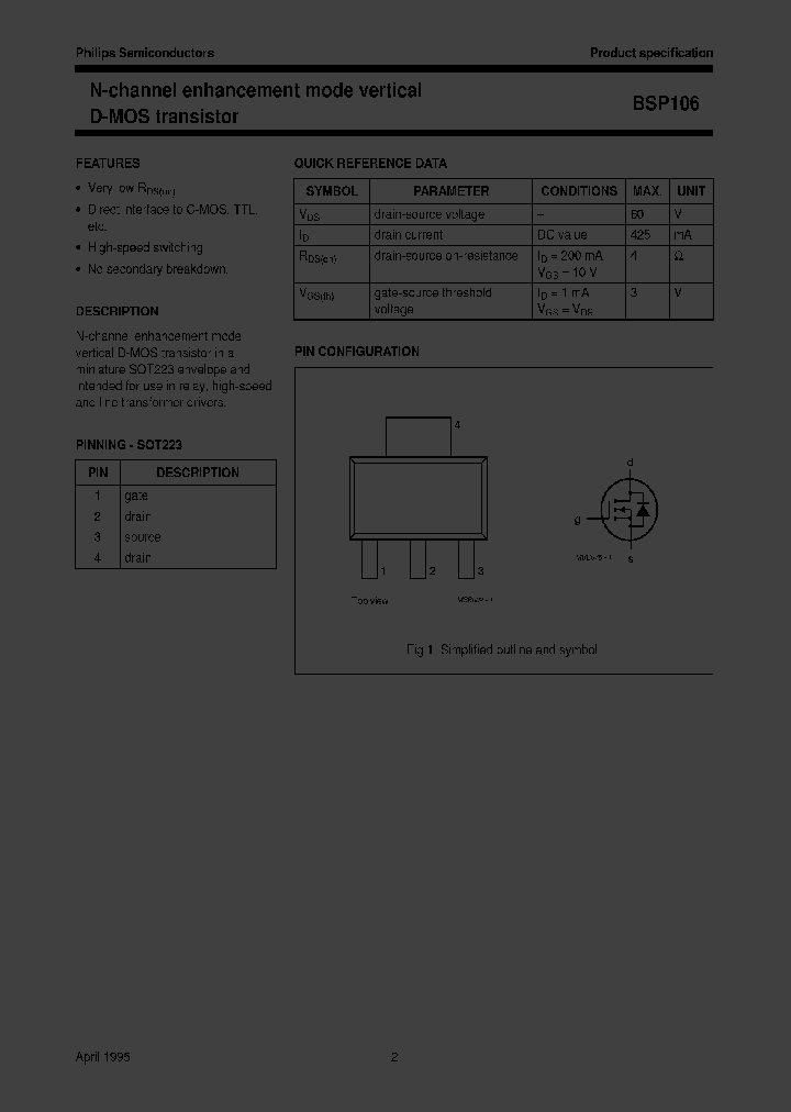 BSP106TR_3070646.PDF Datasheet