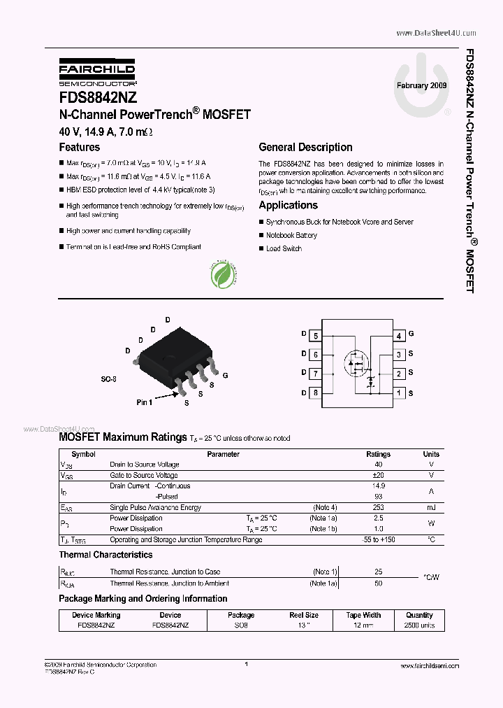 FDS8842NZ_3104543.PDF Datasheet