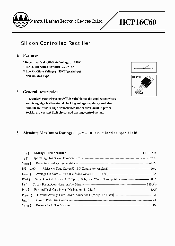 HCP16C60_3106637.PDF Datasheet