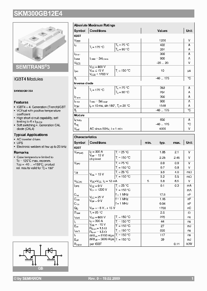 SKM300GB12E4_3107274.PDF Datasheet