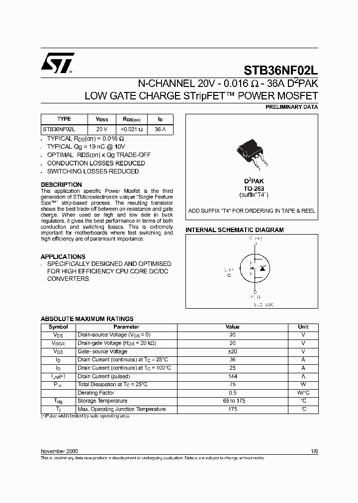 STB36NF02L_3114293.PDF Datasheet