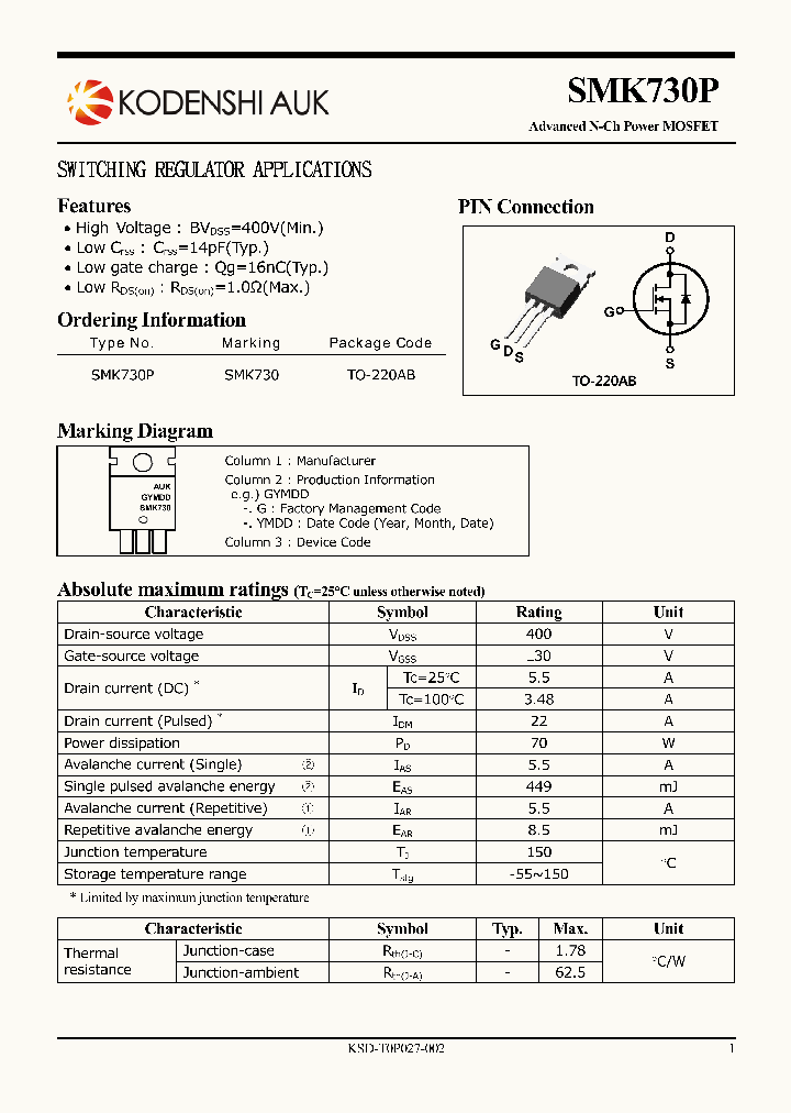 SMK730P_3114916.PDF Datasheet