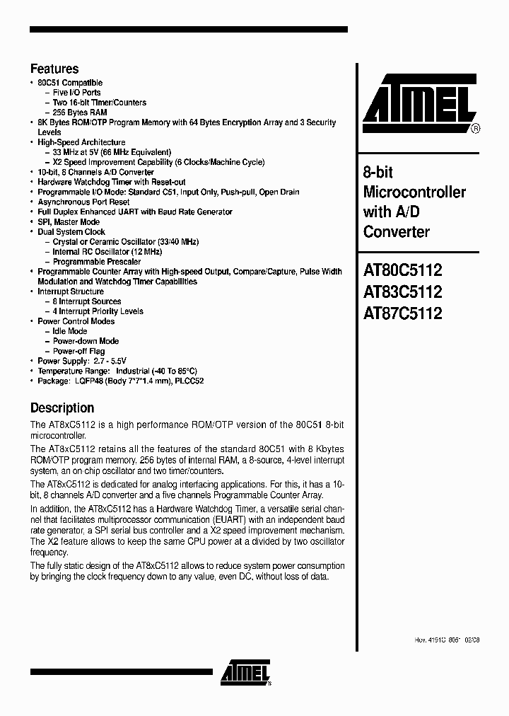 AT83C5112_3123867.PDF Datasheet