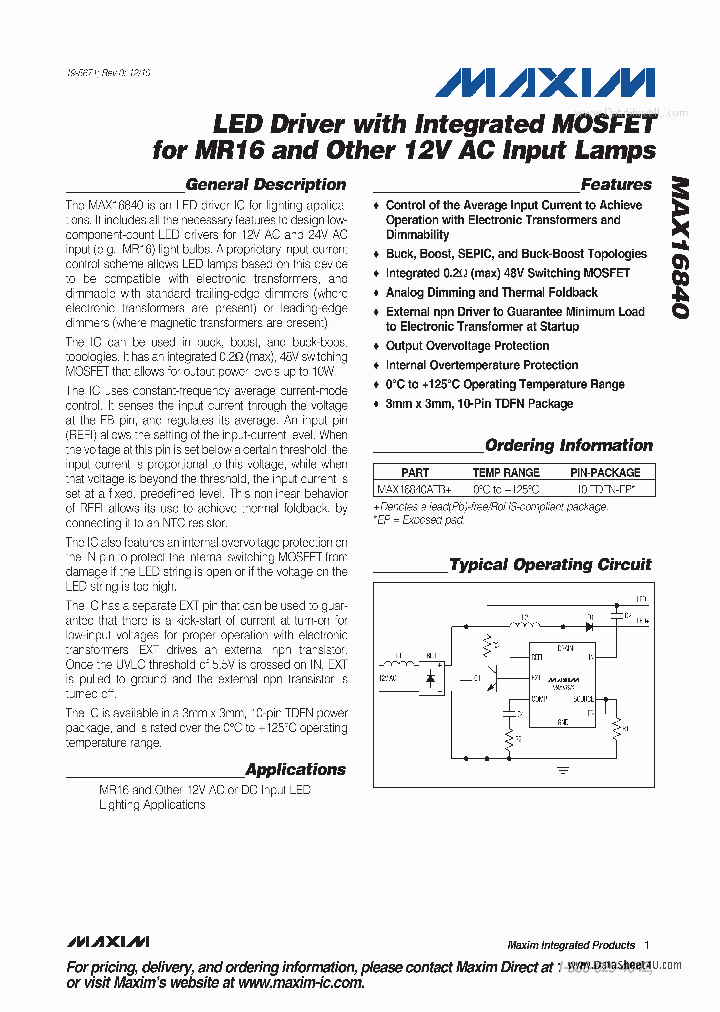 MAX16840_3126757.PDF Datasheet