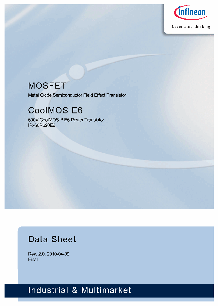 IPA60R520E6_3128780.PDF Datasheet