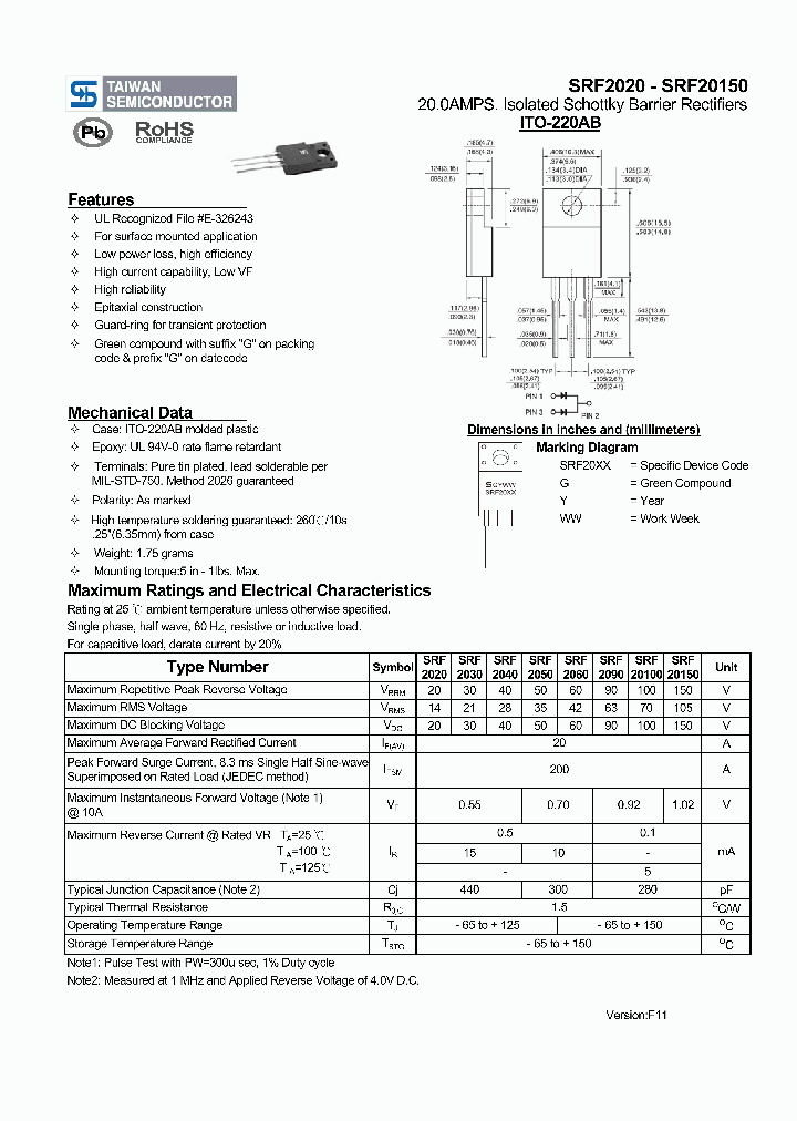 SRF2050_3129517.PDF Datasheet