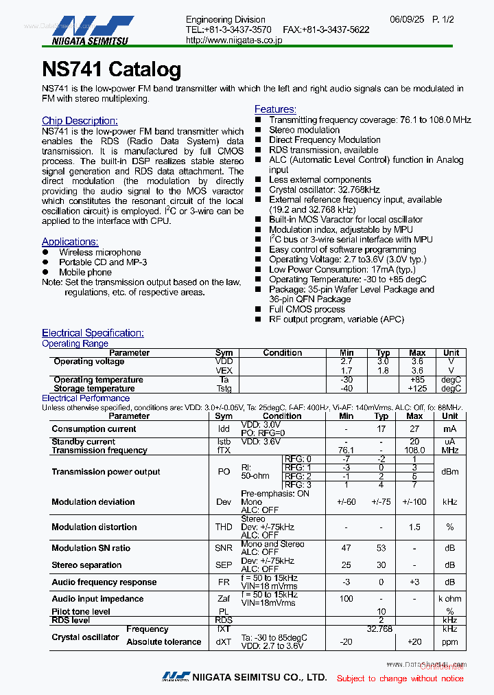 NS741_3139315.PDF Datasheet