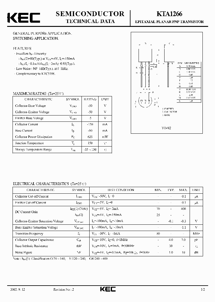 KTA126602_3146618.PDF Datasheet