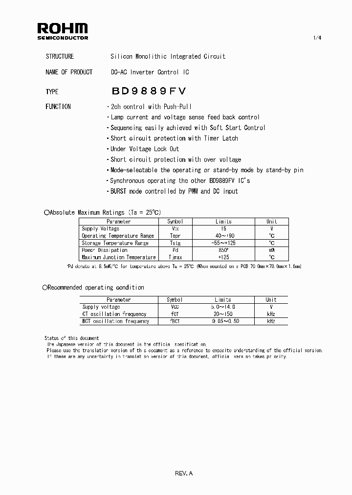 BD9889FV09_3148284.PDF Datasheet