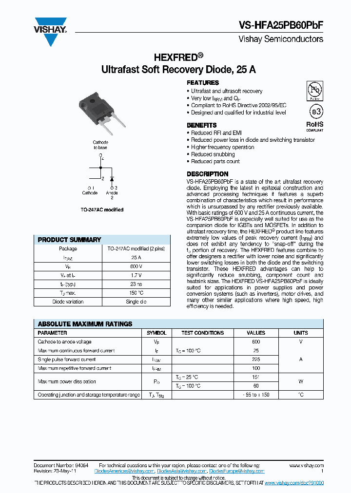 HFA25PB60PBF_3158939.PDF Datasheet