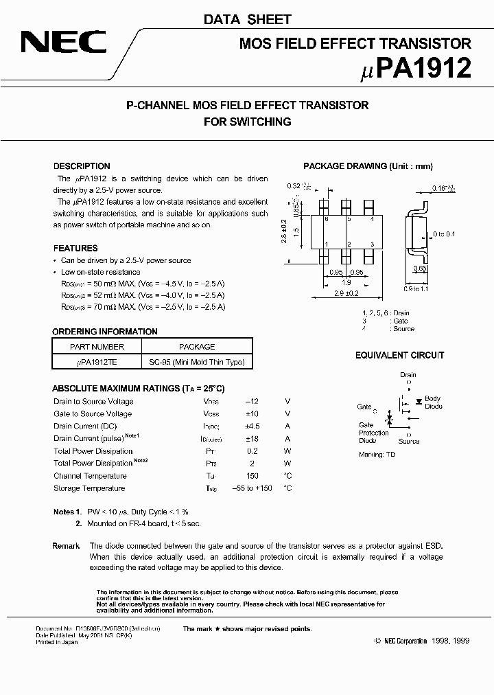 UPA1912TE-T2_3162016.PDF Datasheet