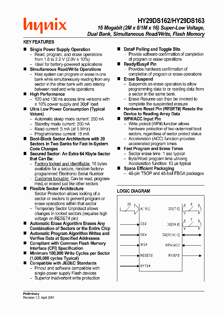 HY29DS163TF-13I_3163229.PDF Datasheet