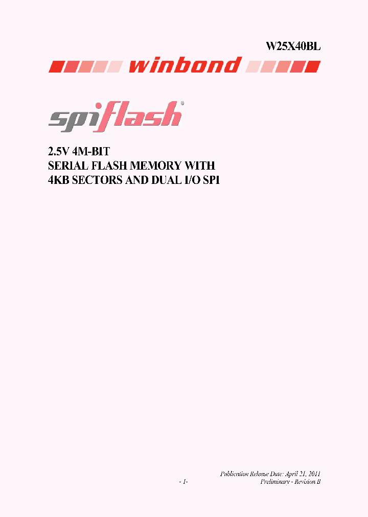 W25X40BLSVIG_3169059.PDF Datasheet