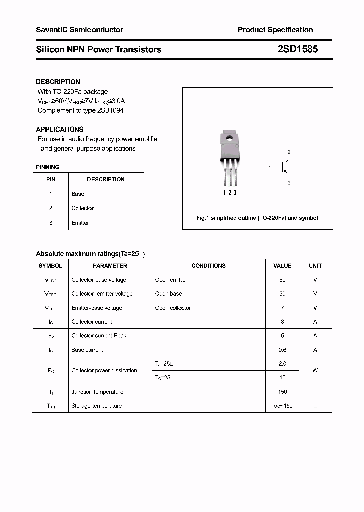 2SD1585_3170235.PDF Datasheet