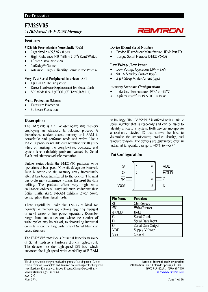 FM25V05_3170524.PDF Datasheet