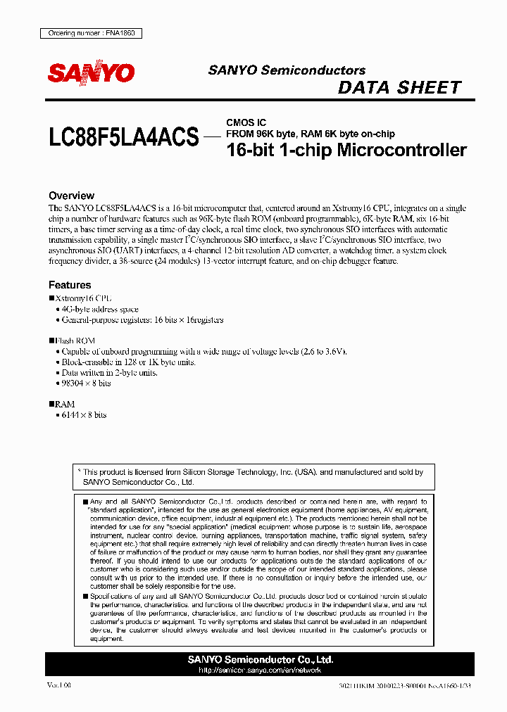 LC88F5LA4ACS_3173152.PDF Datasheet