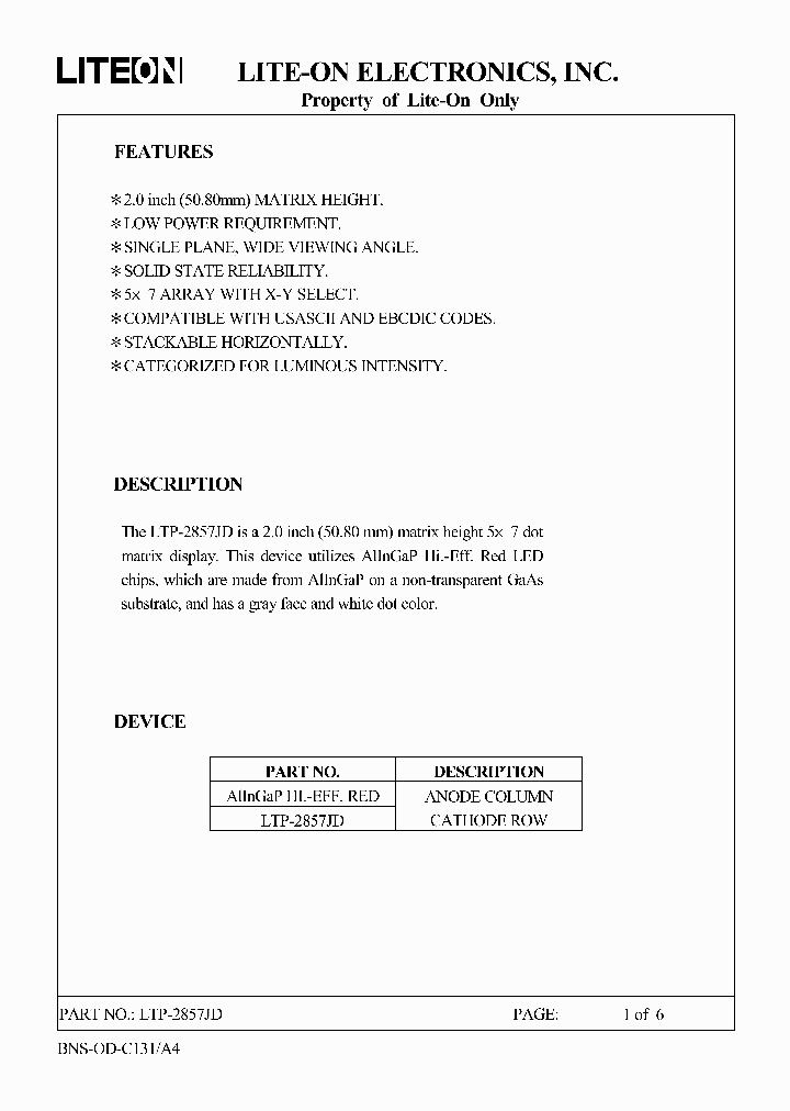 LTP-2857JD_3173686.PDF Datasheet