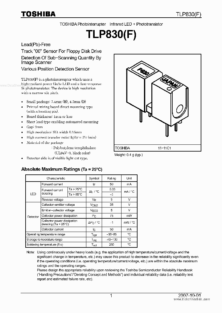 TLP830F_3176889.PDF Datasheet