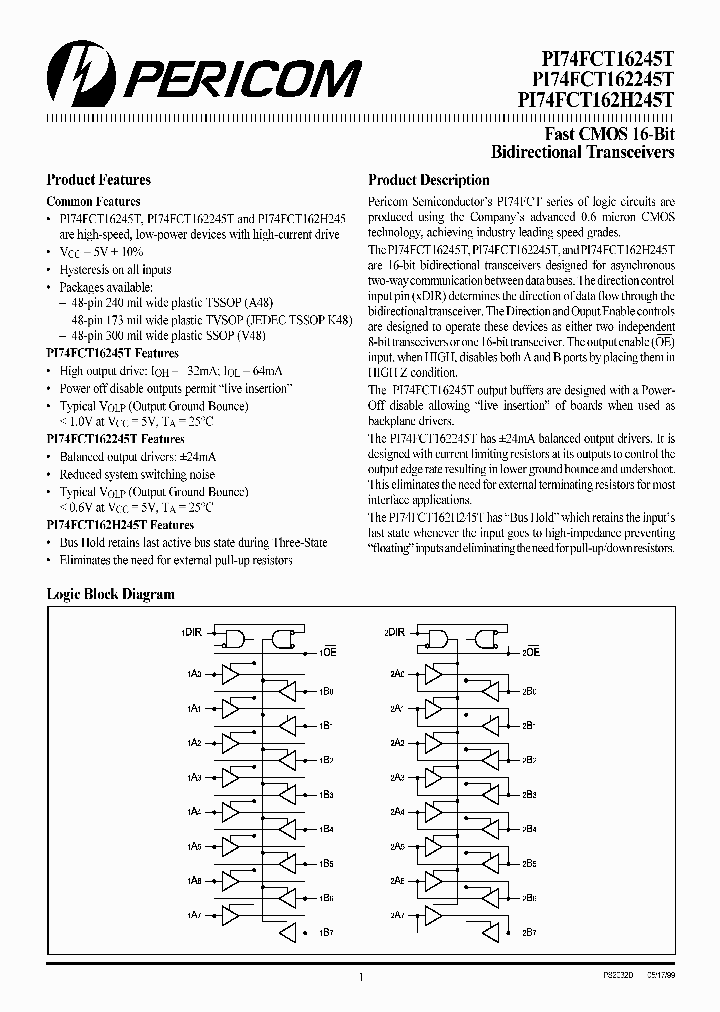 PI74FCT16245ETV_3199961.PDF Datasheet