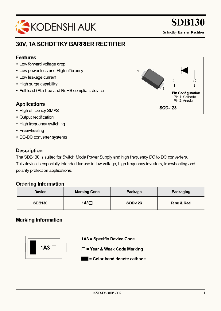 SDB130_3200299.PDF Datasheet