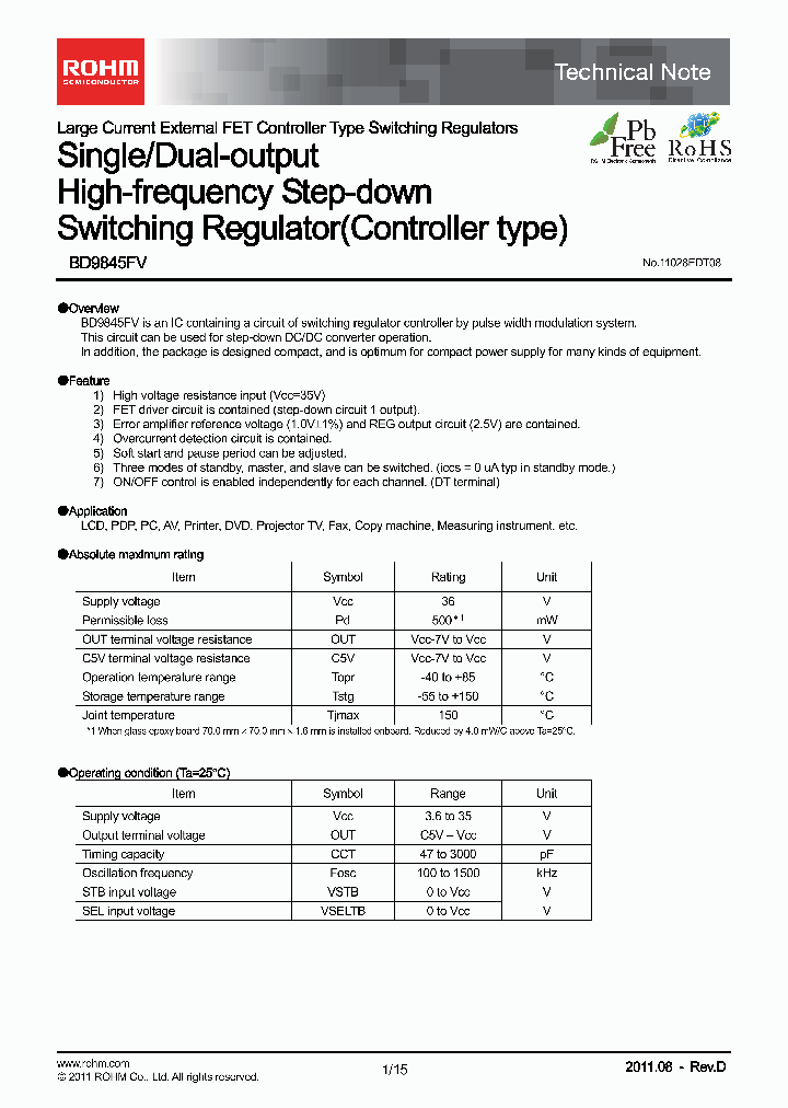 BD9845FV11_3203665.PDF Datasheet