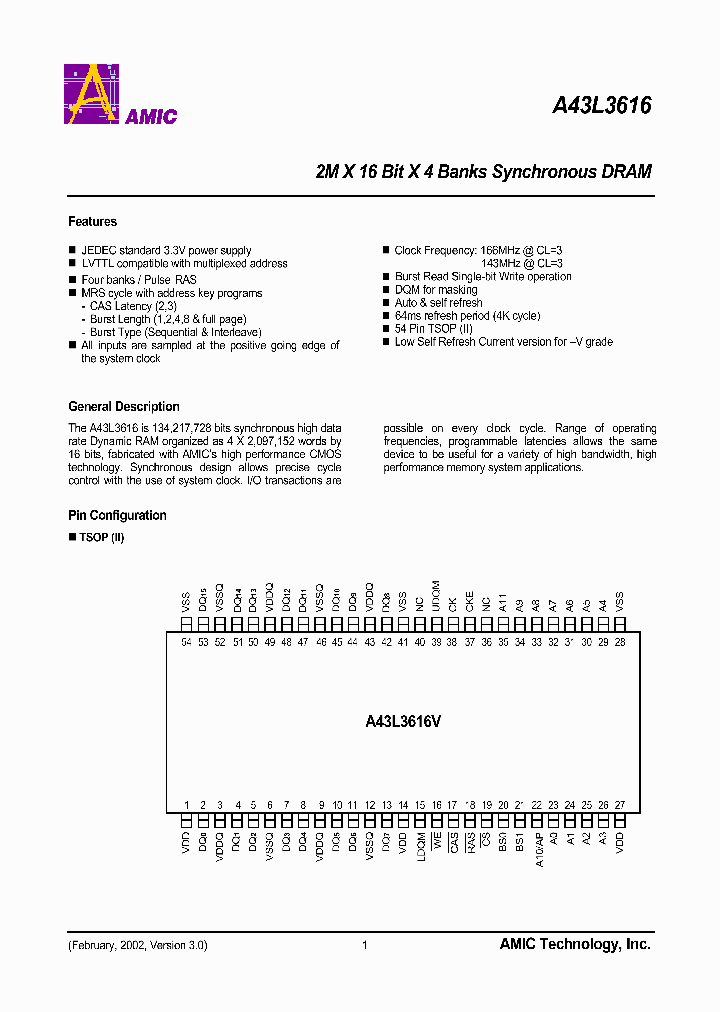 A43L3616V-7V_3224684.PDF Datasheet