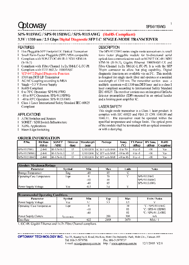 SPS-9115WG_3226733.PDF Datasheet