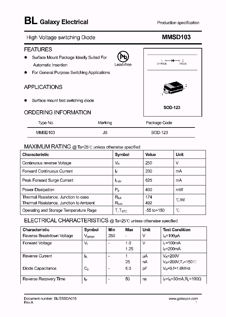 MMSD103_3230133.PDF Datasheet