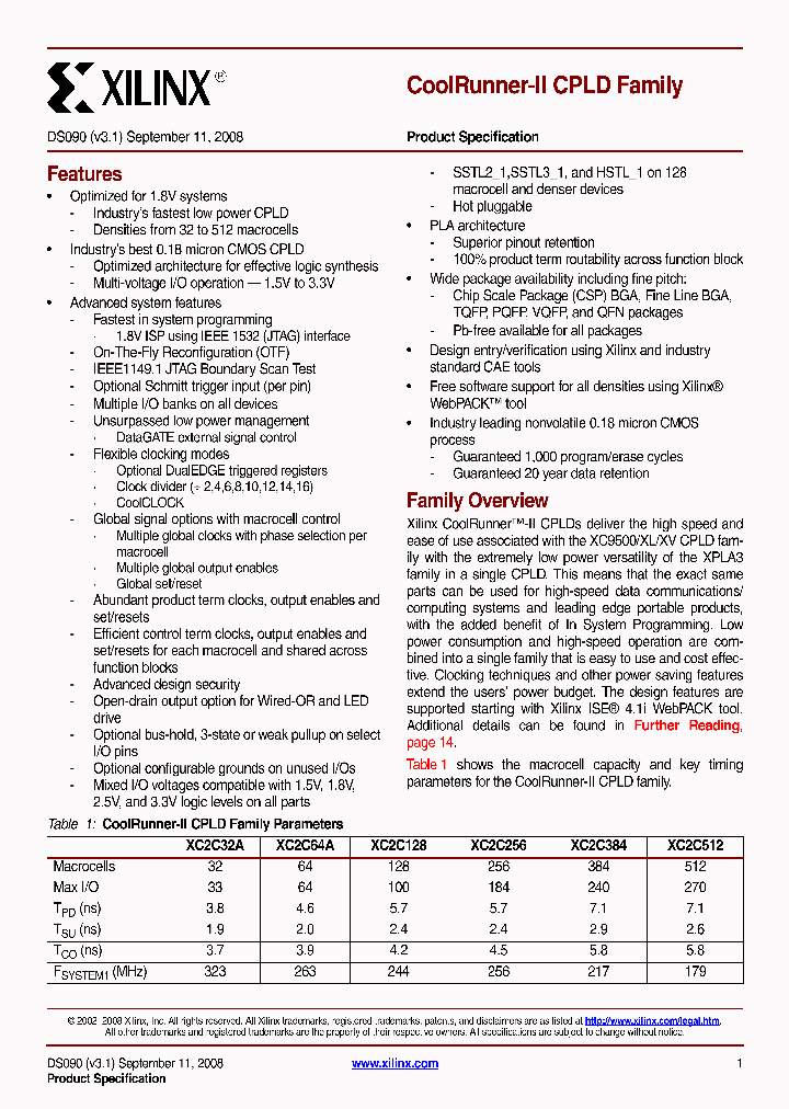 XC2C256_3262038.PDF Datasheet