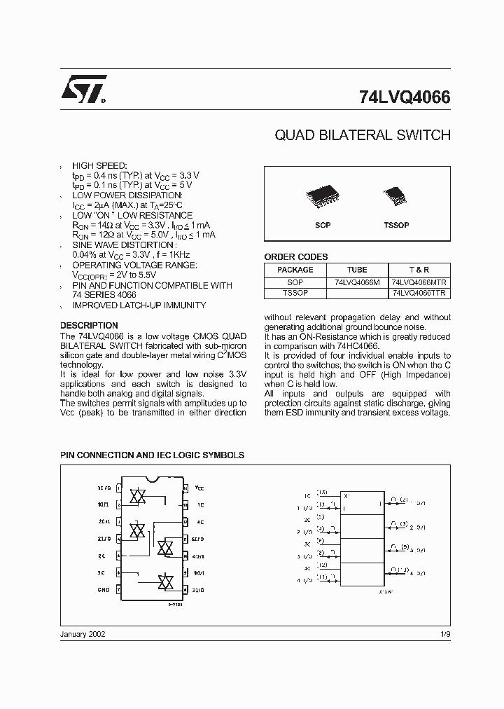 74LVQ4066MTR_3271814.PDF Datasheet