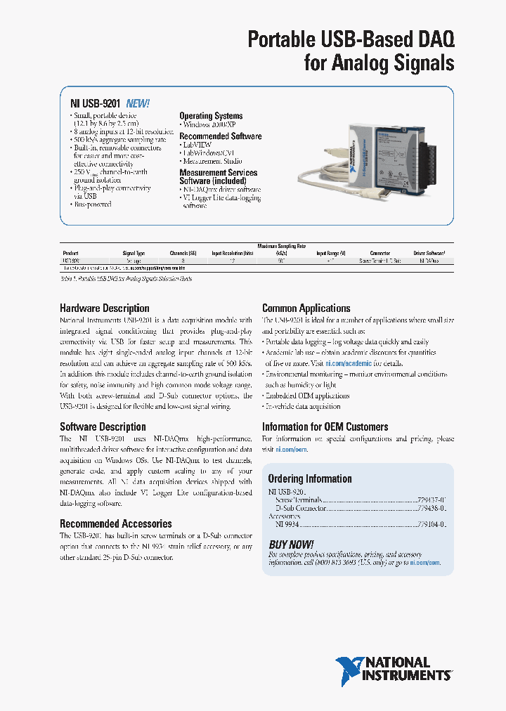 NIUSB-9201_3287876.PDF Datasheet