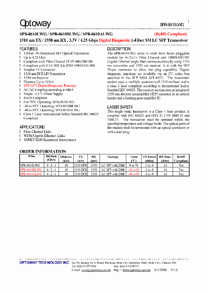 SPB-8610ALWG_3287492.PDF Datasheet