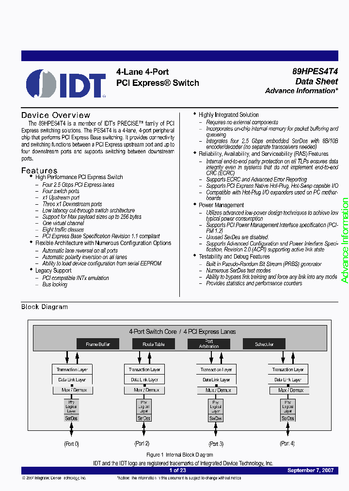 89HPES4T4ZABC_3315767.PDF Datasheet