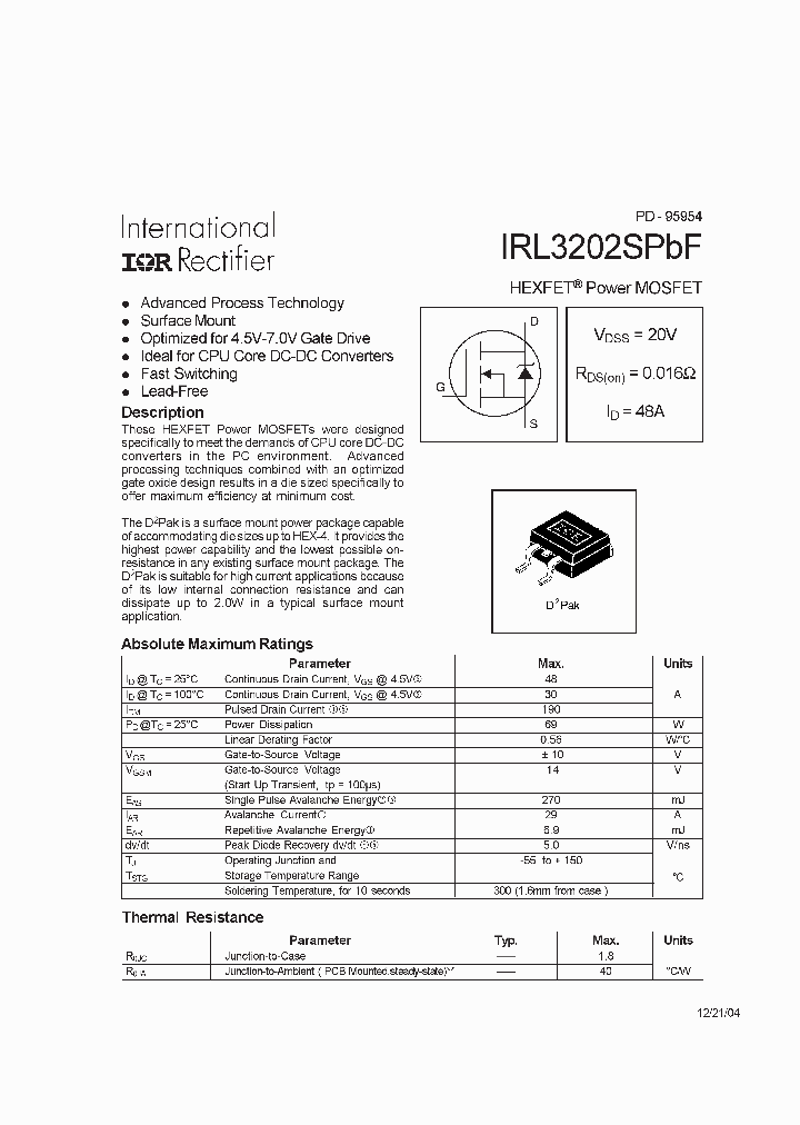 IRF3202SPBF_3320404.PDF Datasheet