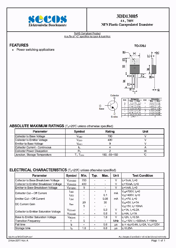 3DD13005_3324833.PDF Datasheet