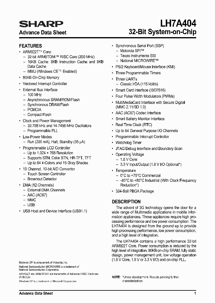 SHARPLH7A404_3357803.PDF Datasheet